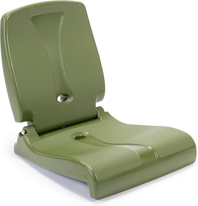 Step2 Foldable Adult Flip Seat, Portable Outdoor Chair for Poolside, Tailgating, Camping, Picnic Chair, Provides Back Support When Sitting on Ground, Olive