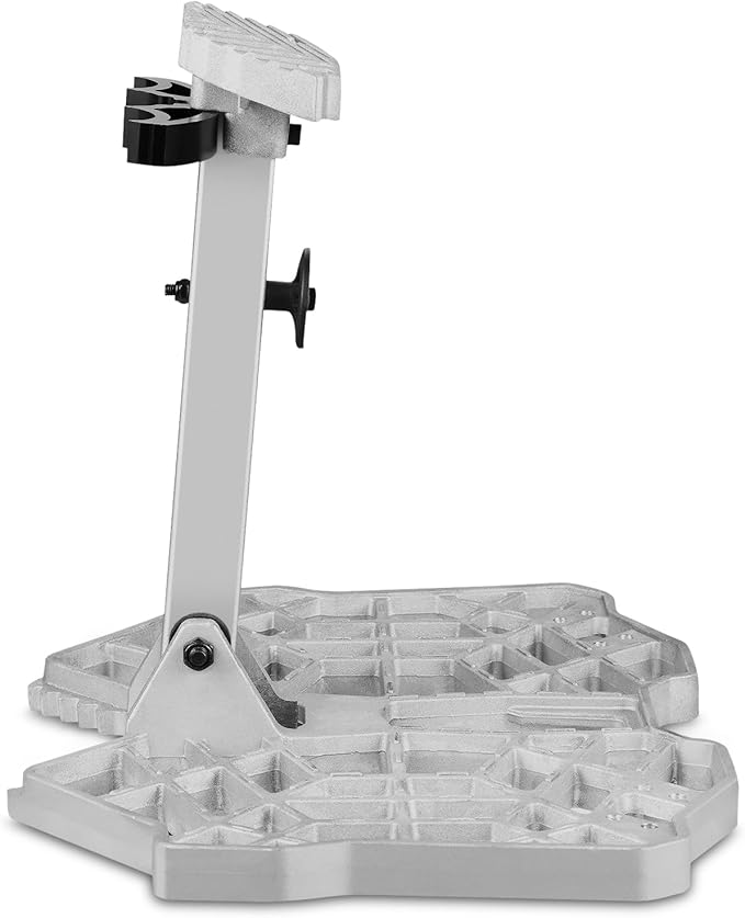 LUCKY CLOVER Tree Saddle Platform: Reliable Saddle Hunting Platform with Non-Slip Ridge Grips, Lightweight Cast Aluminum Construction, Fully Adjustable Silent Saddle Platform, 16.1"x12.2" Platform