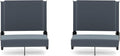 Flash Furniture Grandstand Portable Stadium Seats for Bleachers or Benches, Folding Padded Stadium Chairs with Handle, Pack of 2, 500 lb. Weight Capacity, Dark Blue
