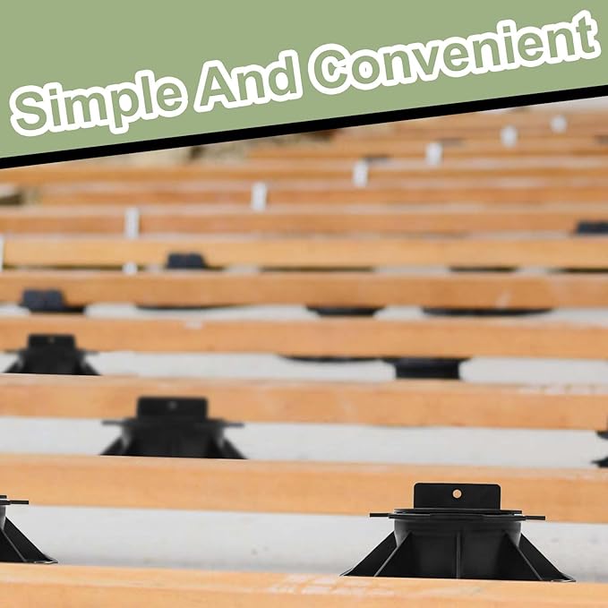 10 Pack Adjustable Plastic Pedestal Paver,Floor Slate Support Floor Lift,Deck Support Floor Raising,Deck Foundation Base Support,Adjustment Raising from 2-3/8" to 5-1/2"
