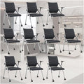 Student Chairs with Wheels,Comfy Chairs for Classroom Middle School,Padded Folding Office Chair with Wheels,School Conference Chair,Black(10 Pcs)