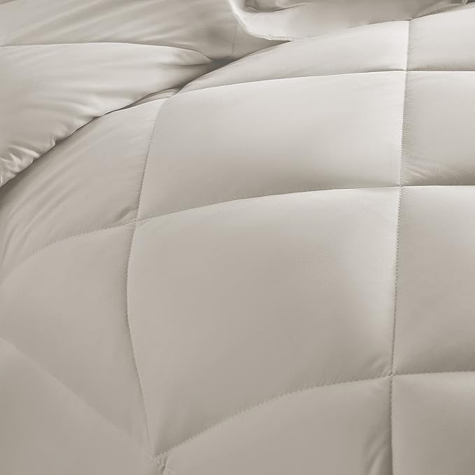CozyLux Queen Comforter Set Beige - Bed in a Bag Queen Size 7 Pieces, Luxury Soft Bed Set for All Seasons, Bedding Set with Down Alternative Comforter, Sheets, Pillowcases & Shams