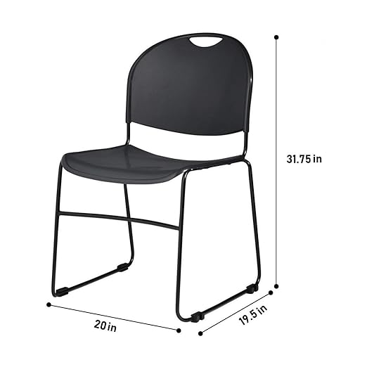 OEF Furnishings Multi-Purpose Ultra Compact Stack Chair (4 Pack)