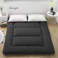 BEYTLYE Floor Mattress Japanese Futon Foldable Sleeping Pad, Portable Roll Up Tatami Mat for Camping Guest Room, Black, Queen (80" X 60")