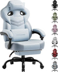 GTPLAYER Gaming Chair, Computer Chair with Footrest and Lumbar Support for Adults, 360°-Swivel Big & Tall Reclining Seat for Office or Gaming (Blue)