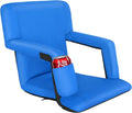 Smartxchoices 20.5"/24.5" Wide Stadium Seat Chair Bleacher Seats Padded with Back Support, Cushion, Arms, Pockets, Anchor Straps, Portable Folding Seat with Shoulder Straps