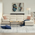 125" L-Shaped Sectional Sofa with Soft Cushion, Cloud-Style Deep Seat Couch for Living Room, for Apartment & Family Room - Modern Oversized, Beige - EDENLAND Signature