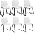 Stacking Chairs Set of 12, Stackable Waiting Room Chairs, Conference Chair with Back & Church Chairs No Wheels with Metal Legs, Suitable for Offices Conference Training Waiting Room, White