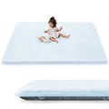 PaPaMat 1.5" Thick Baby Play Mat for Floor, 59x79 Playpen Mat, Pro Soft Flannel Foam Mats Toddler Infant Kids Crawling for Nursery Rug Playroom Living Room Waterproof Easy Care Non-Slip (Baby Blue)