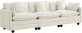 UMBFUN 3-Seater Cloud Couch, Oversized Modular Sectional Sofa with Deep Seat Soft Cushions, Comfy Chenille Couch for Living Room, Apartment & Family Space, Beige