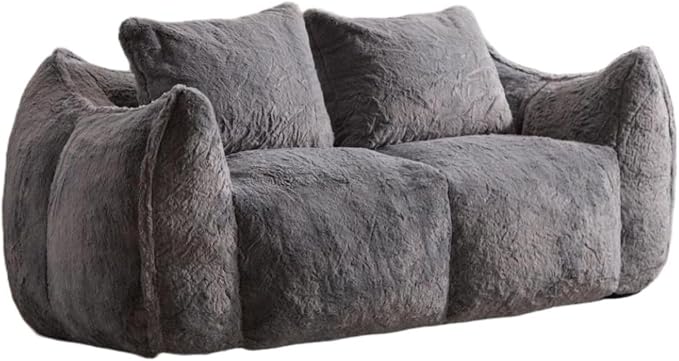 KEIKI Giant Bean Bag Couch for Adults, Oversized Loveseat, 2 Seater Fireside Chair, Comfy Lazy Floor Sofa, Cozy Reading Chair with Pillows for Living Room, Bedroom, No Assembly Required