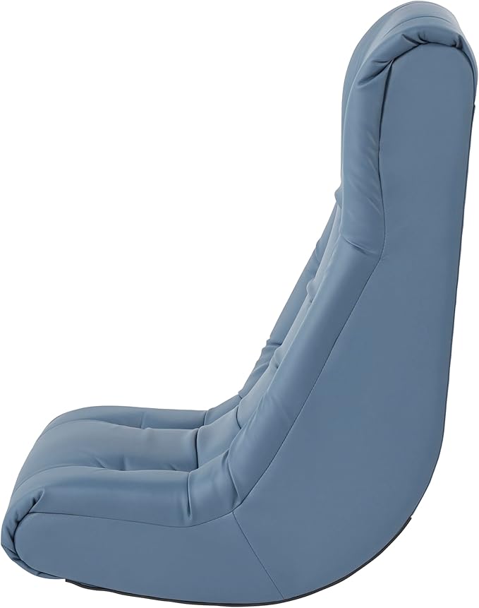 FDP Tufted Floor Rocker for Kids, Teens and Adults Comfortable, Ergonomic Chair for Reading, Playing Video Games, or Watching TV - Powder Blue, 10488-PB