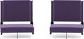 Flash Furniture Grandstand Portable Stadium Seats for Bleachers or Benches, Folding Padded Stadium Chairs with Handle, Pack of 2, 500 lb. Weight Capacity, Dark Purple