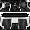 TAHALICustom Colors Car Floor Mats Black Pink for 99.9% Sedan SUV Sports， All-Weather Liners Car Floor mat，Luxury Leather Automotive Floor Mats (Black and White-,3D Floor Mats)