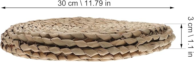 Garneck Hand Woven Floor Pillow Thick Woven Cushion for Sitting Meditation and Dining Seat Pad for Adults in Home Office Yoga and Restaurant Use