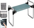 LUCKYERMORE Foldable Garden Kneeler and Seat, New Generation Gardening Stool with 2 Tool Pouches, with Wider&Softer EVA Kneeling Pad, Gardening Gifts for Parents Seniors, Lightweight & Heavy Duty