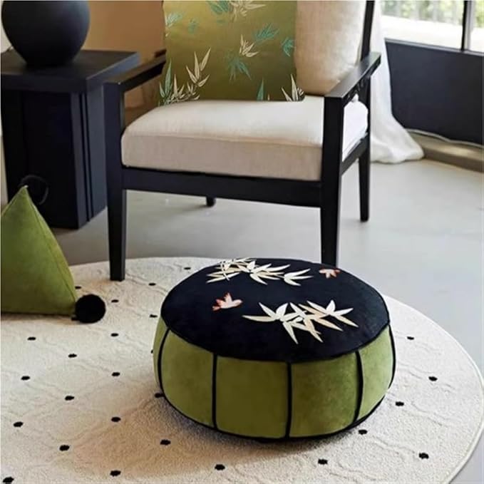 Tatami-Style Floor Cushion Pouf, Floor Cushions for Couch, Sofa Footrest for Bedroom, Shoe Bench Pouf, Small Sitting Stool for Living Room and Bedroom(35cm/13.8in)