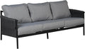 Grand patio Outdoor Furniture Set, Outdoor Sofa 3 Seats, Modern Metal Patio Couch with 6-inch Thick Waterproof Cushions for Porch Deck Backyard, Grey