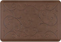 WellnessMats Anti-Fatigue Bella Motif Mat, 36 Inch by 24 Inch, Antique Light