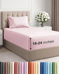 Extra Deep Pocket Twin XL Sheets - 3 Piece Breathable & Cooling Bed Sheets - Hotel Luxury Bed Sheet Set - Soft, Wrinkle Free & Comfy - Easily Fits Extra Deep Mattresses - Lavender Pink Sheets Set