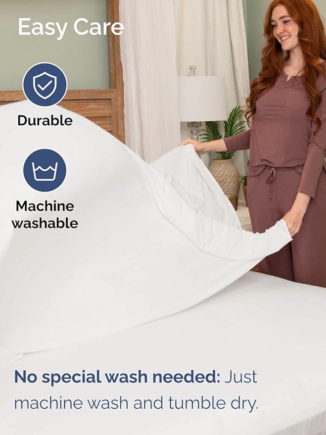 Extra Deep Pocket Cal King Sheets - 4 Piece Breathable Cooling Bed Sheets - Hotel Luxury Sheet Set - Soft, Wrinkle Free & Comfy - Easily Fits Extra Deep Mattresses - Deep Pocket Antique White Sheets