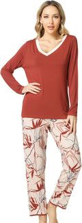 GYS Viscose from Bamboo Women's Pajama Sets Super Soft Long Sleeve Sleepwear Comfy Winter Pjs Sets S-4X