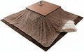 パレットライフ Palette Life Kotatsu Futon, 3D Pattern Jacquard Boa, 72.8 x 72.8 inches (185 x 185 cm), Square, Brown