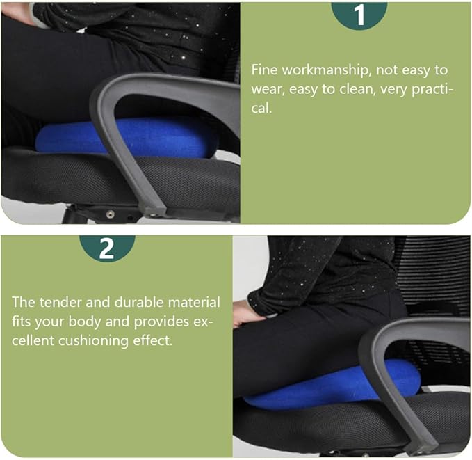 Mikinona 2Pcs Inflatable Chair Cushion for Elderly and Nursing Care Breathable Washable Seating Pad for Pressure Relief Lightweight Ring Pad for Tailbone and Bed Sore Prevention Gray and