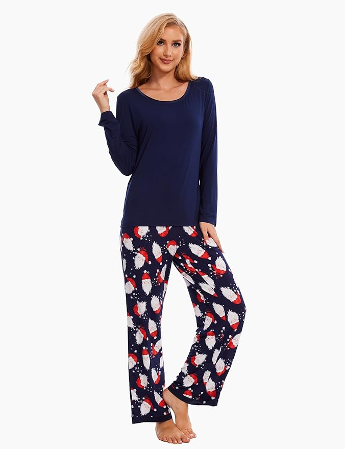 GYS Viscose from Bamboo Women's Pajama Sets Super Soft Long Sleeve Sleepwear Comfy Winter Pjs Sets S-4X