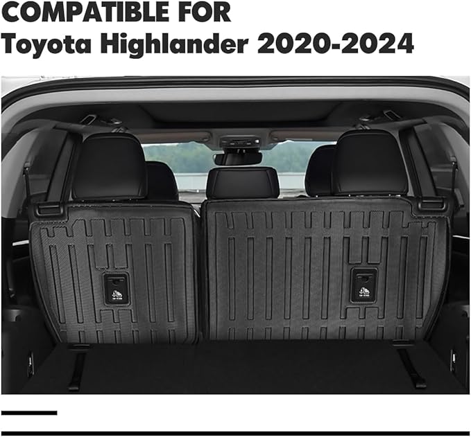 Compatible for 2020-2024 Toyota Highlander Backrest Mats Behind 2nd Row Seat Back Cover for Toyota Highlander 2020 2021 2022 2023 2024 Accessories