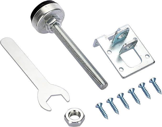 OwnMy 4 Packs Heavy Duty Adjustable Furniture Leveling Feets L Shaped Furniture Leveler Legs, Furniture Mounting Brackets Metal Furnitures Leveling Load Table Leg for Workbench Cabinet Wardrobe, 4.3"