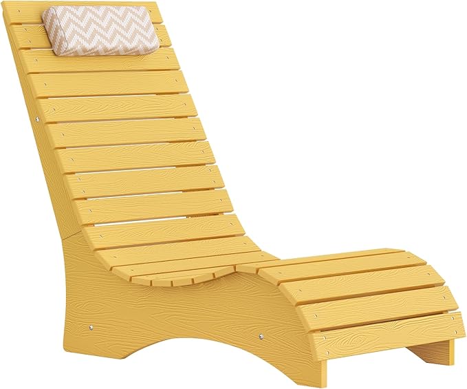 Homenjoy HDPS Pool Lounge Chairs Set of 2, Use in Pools Lounge Chairs up to 10-Inches of Water, Chaise Chairs with Headrest, Lounge Chair Outdoor, Fade-Resistant Pool Lounger for Deck