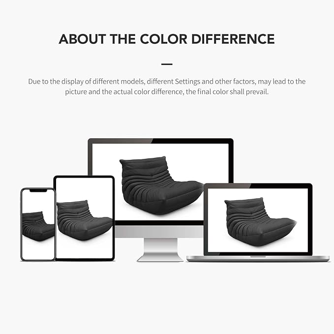 cebihy High-end Uncompressed Fireside Togo Chair, Bean Bag Chair, Foam Floor Sofa, Soft Lazy Lounge Sofa Couch, Armless Faux Leather Big Beanbag Accent Chairs for Living Room Bedroom Dorm Office