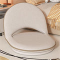 Folding Swivel Tatami Floor Chair with Back Support, Comfortable Meditation Chair, Lazy Sofa for Bedroom, Floor Seat, Floor Cushions for Adults(White)