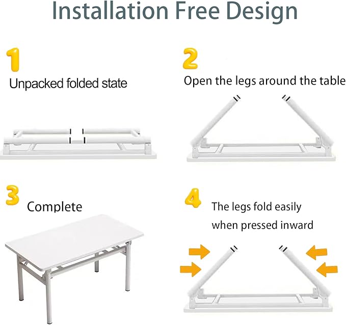 Small Folding Desk No Assembly,31.5 Inch Folding Computer Desk Small Foldable Table for Home Office.