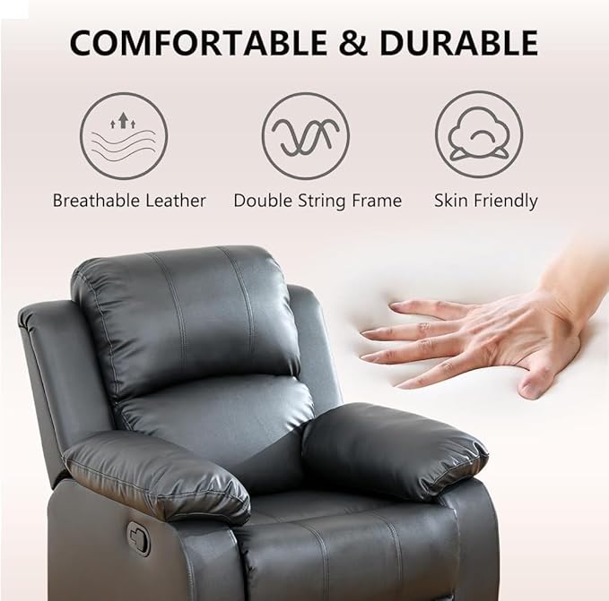 Manual Reclining Sofa Set with Drop-Down Table, Corduroy Sofa Sets, Living Room Furniture Sets, Modern Manual Recliner Sofa Sets with Storage Console for Living Room (Black, Sofa+Loveseat+Chair)