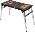 YIYIBYUS Multifunctional Folding Work Table, 7-in-1 Work Benches for Garage, as Portable Workbench, Sawhorse, Scaffold, Platform, Car Creeper, Dolly and Hand Truck, with 4 Wheels