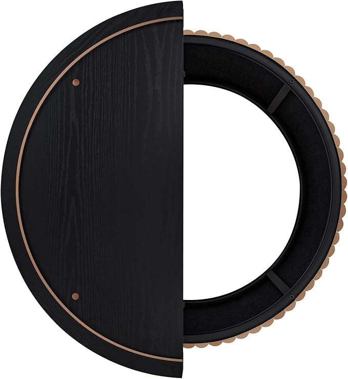 31.54" Round Coffee Table,Modern Drum Side Accent End Table for Living Room,Apartment,Black