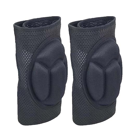 Men Women Knee Pads for Working Kneeling Flooring, Gardening Pad for Cleaning Floors, Soft Protective Housekeeping Kneepads for Adult Youth, Non-slip Foam knee Cushions for Workers, Black S (1 pair)