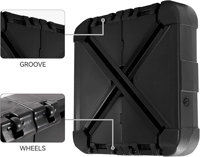 Jentafix Patio Outdoor Cantilever Umbrella Base, Fillable Stand with Wheels, 315 lbs Capacity for Large Offset Umbrella (35.5 Inches)