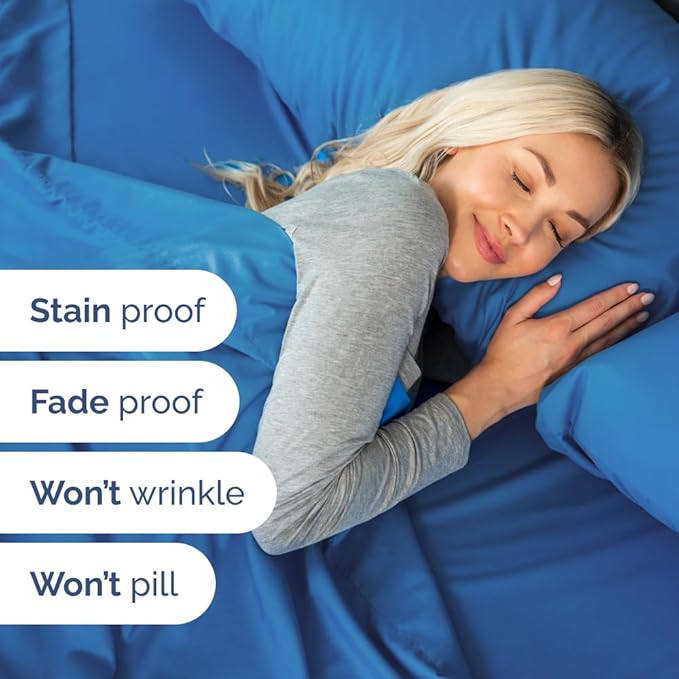 Extra Deep Pocket Full Sheets - 4 Piece Breathable & Cooling Bed Sheets - Hotel Luxury Bed Sheet Set - Soft, Wrinkle Free & Comfy - Easily Fits Extra Deep Mattresses - Deep Pocket Royal Blue Sheets