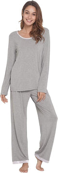GYS Viscose from Bamboo Women's Pajama Sets Super Soft Long Sleeve Sleepwear Comfy Winter Pjs Sets S-4X