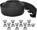 Landscape Edging 98FT,Garden Edging Borders Black [Extra Tall 4IN High] with 150pcs Plastic Stakes, Lawn Edging Flexible DIY Fence for Landscaping,Flower Bed,Grass,Gravel,Tree Surrounding