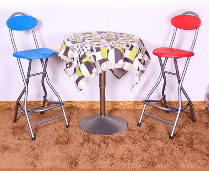 27-Inch Foldable Stool,Folding Chair, for Adults Folding Stool with Handle,Folding Bar Stool with Non-Slip Feet,Indoor and Outdoor,200 lbs Capacity,Kitchen,Game Room(11.5"×12.5"×27")
