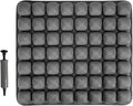 Inflatable Seat Cushion - Portable Travel Cushion for Airplane, Office & Camping - Adjustable Support with Pressure Dispersion to Prevent Discomfort & Bedsore-Grey