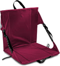 Crazy Creek Original Chair Perfect for Stadium Seats, Camping, Hiking & More, Comfort on All Terrains, Adjustable Straps, Lightweight Design, Water-Resistant Maroon
