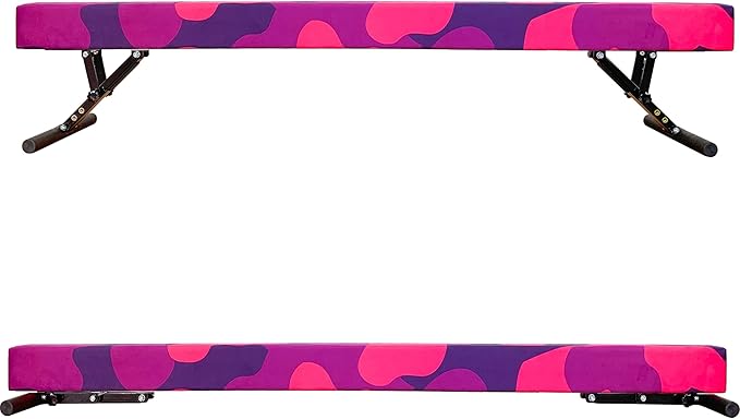 MARFULA Adjustable Balance Beam 8 ft Gymnastic Beam Adjustable Height for Kids and Teenage of All Gymnastic Levels, Gymnastic Training Beam Gymnastic Equipment for Athlete Home and Gym Club Use