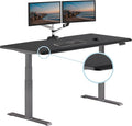Vari ComfortEdge 72x30 Inch Electric Standing Desk – Height Adjustable Large Office Sit Stand VariDesk with Sloped Edge, Memory Presets, 180 LB Capacity + Tool-Free Assembly (Black)