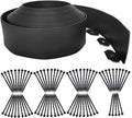Landscape Edging 49FT,Garden Edging Borders Black [Extra Tall 4IN High] with 75pcs Plastic Stakes, Lawn Edging Flexible DIY Fence for Landscaping,Flower Bed,Grass,Gravel,Tree Surrounding