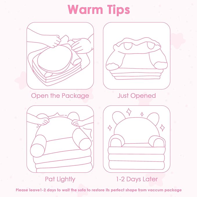 decalsweet Kids Couch Comfy Foldable Kids Sofa to Lounger 2 in 1 Toddler Chair Plush Baby Sleeper Chair for Playing and Napping, Birthday Gifts for Boys and Girls